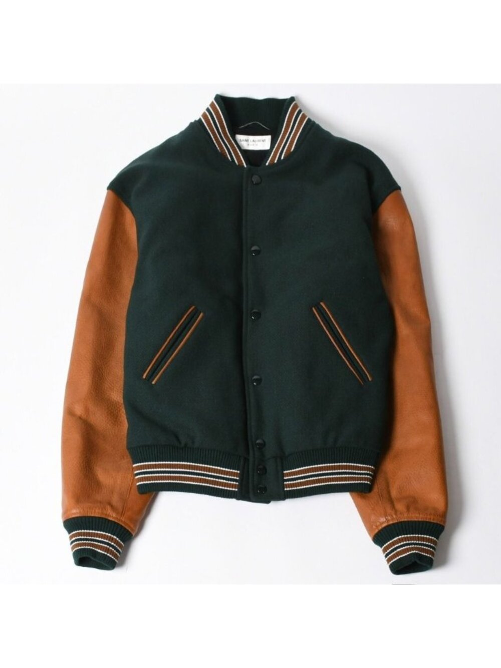 Saint Laurent Outer Jacket Dark Green Brown Orange